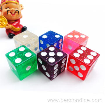 High Quality Casino Size Glitter Dice 19MM